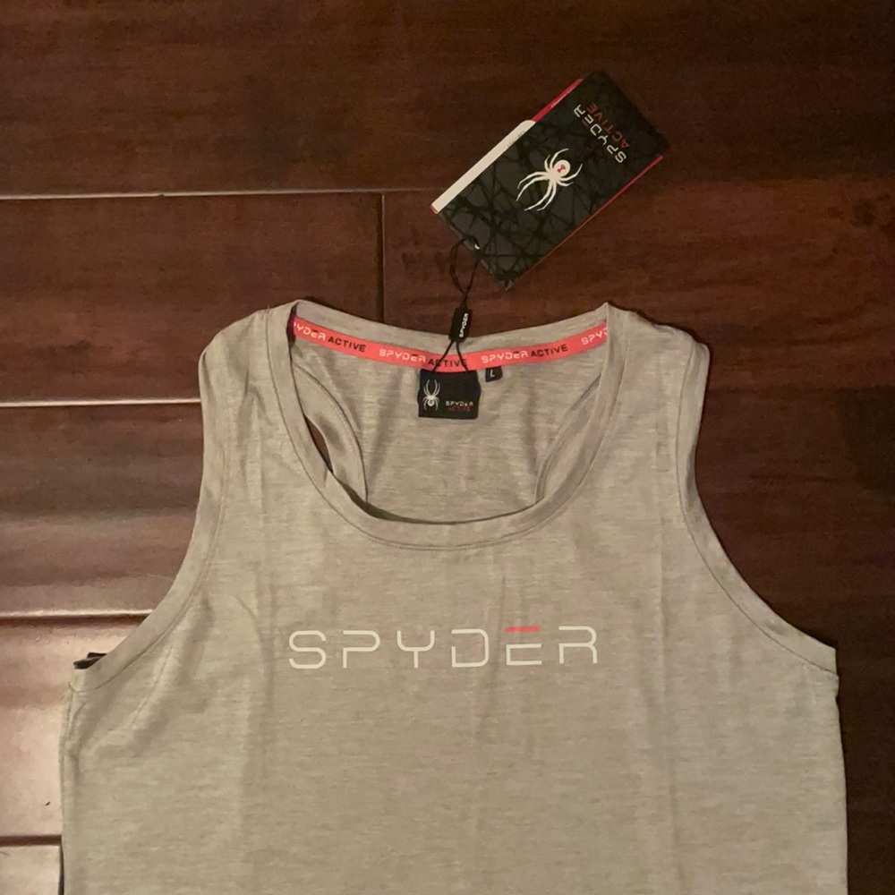NWT Spyder Active Gray Tank Top Women’s Athletic Workout Gym Shirt Sleeveless